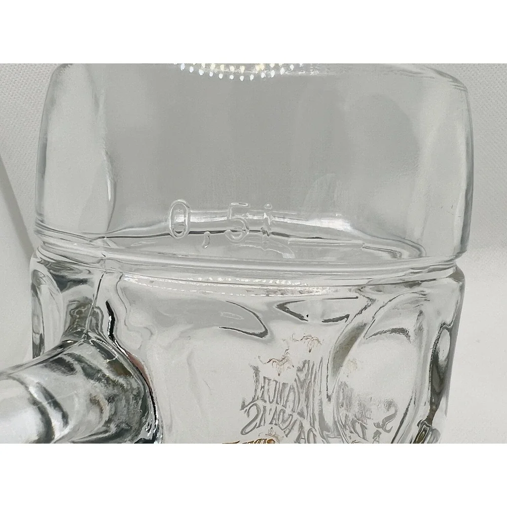 Samuel Sam Adams Oktoberfest Beer Mug Dimpled Stein - 0.5L Raise the Stein Glass